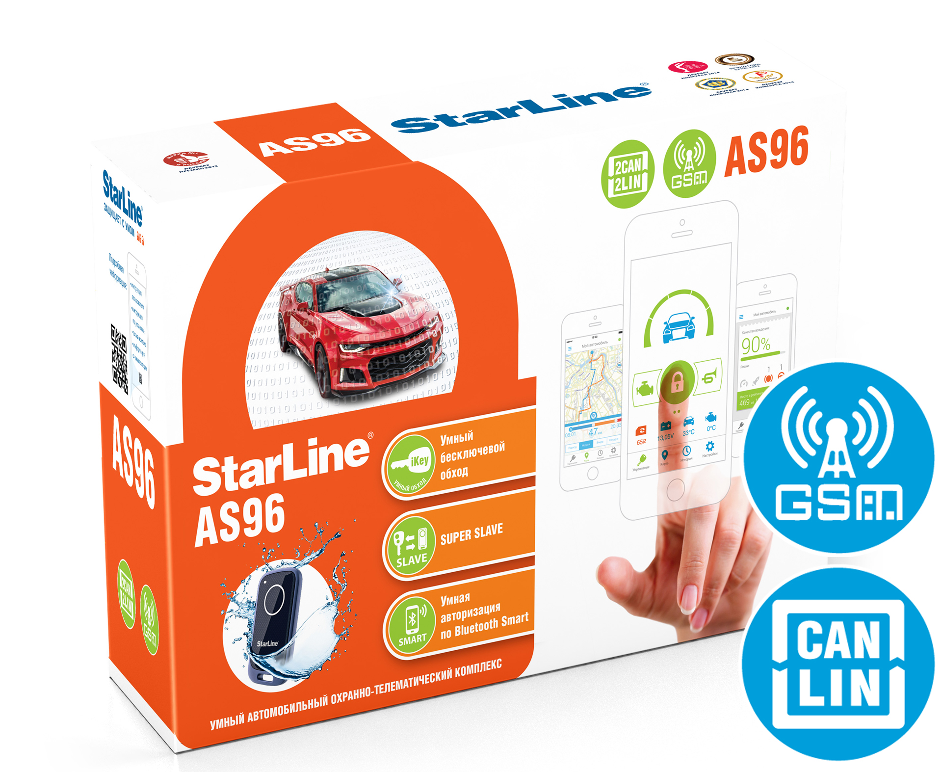 Aвтосигнализация StarLine AS96 2CAN+2LIN BT GSM