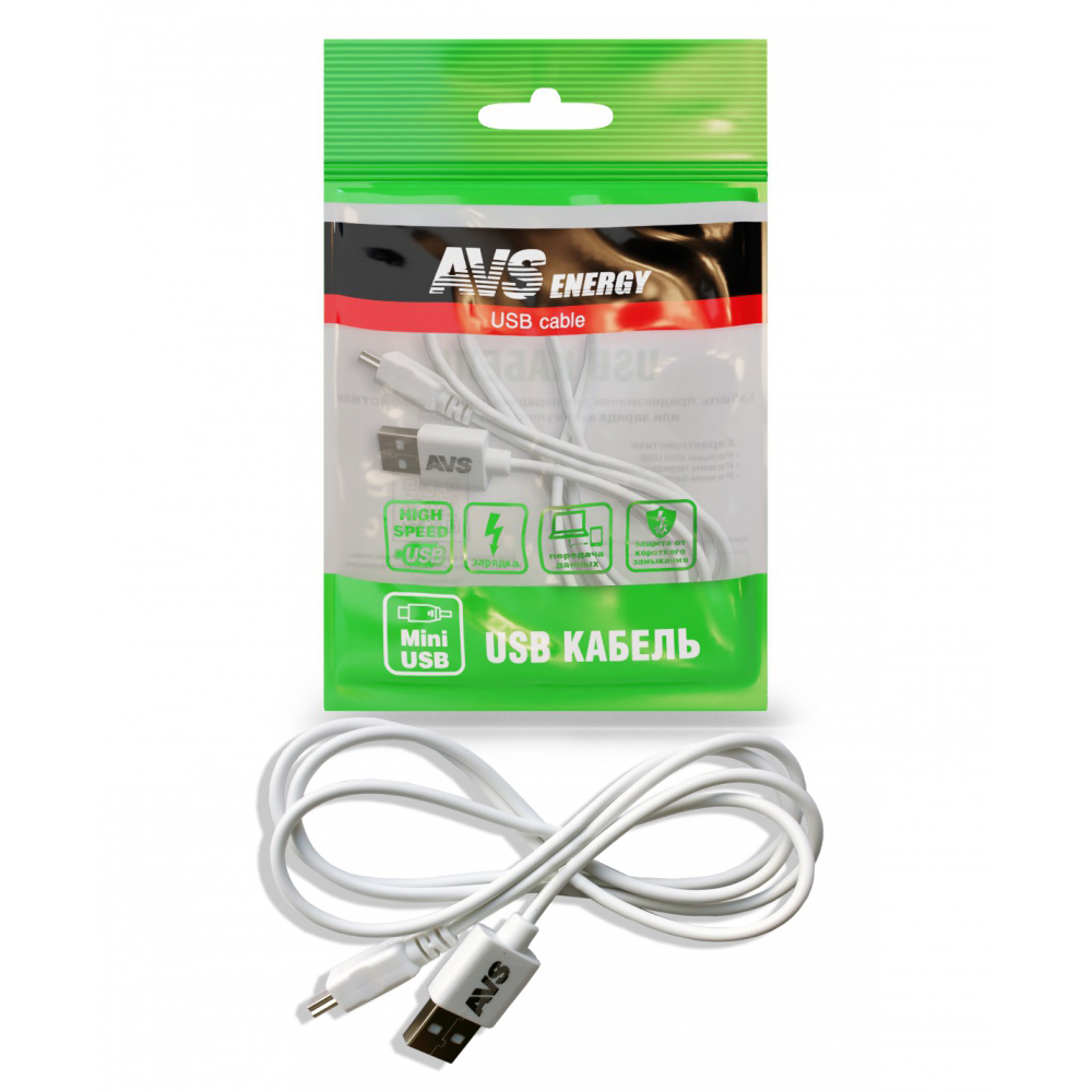 Автомобильное з/у Mini-USB, 1м. (AVS MN-313)