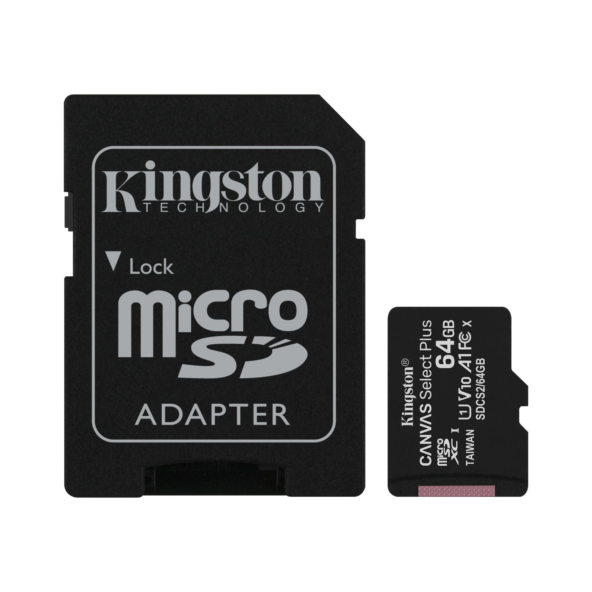 Карта памяти MicroSDHC 64GB Kingston (с адаптером)