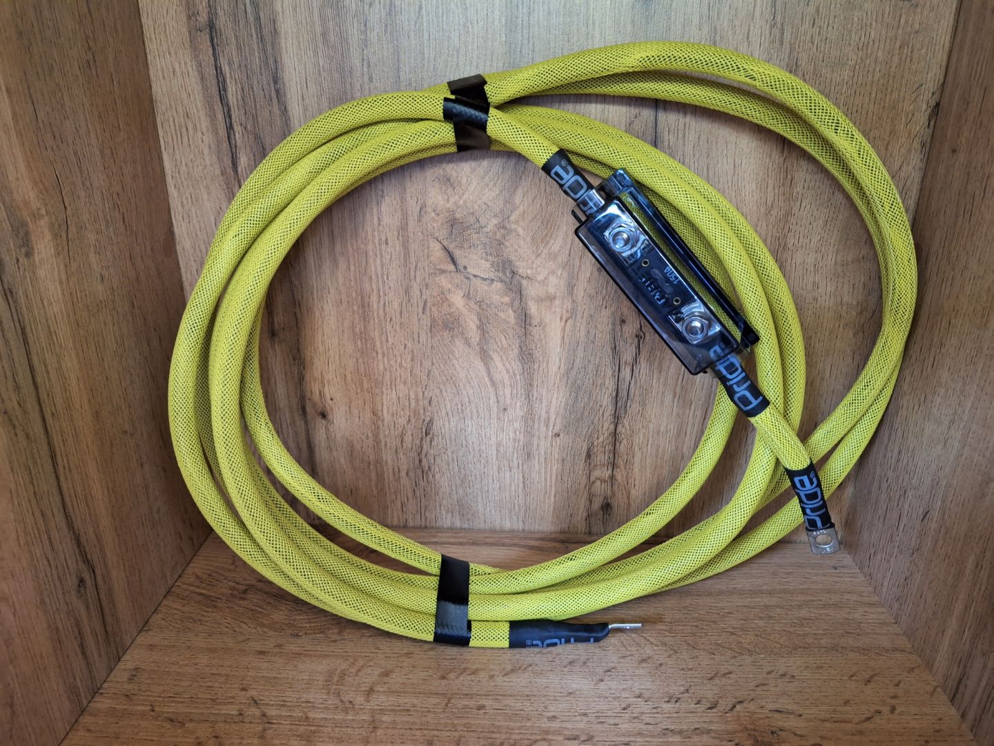 Комплект проводов КГ-ХЛ 1x35 (с наконечниками + держатель, желтая оплетка)