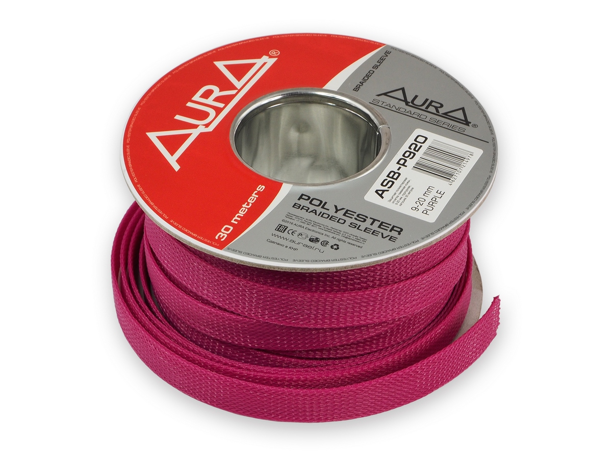 Оплетка кабельная AURA ASB-P920 розовая