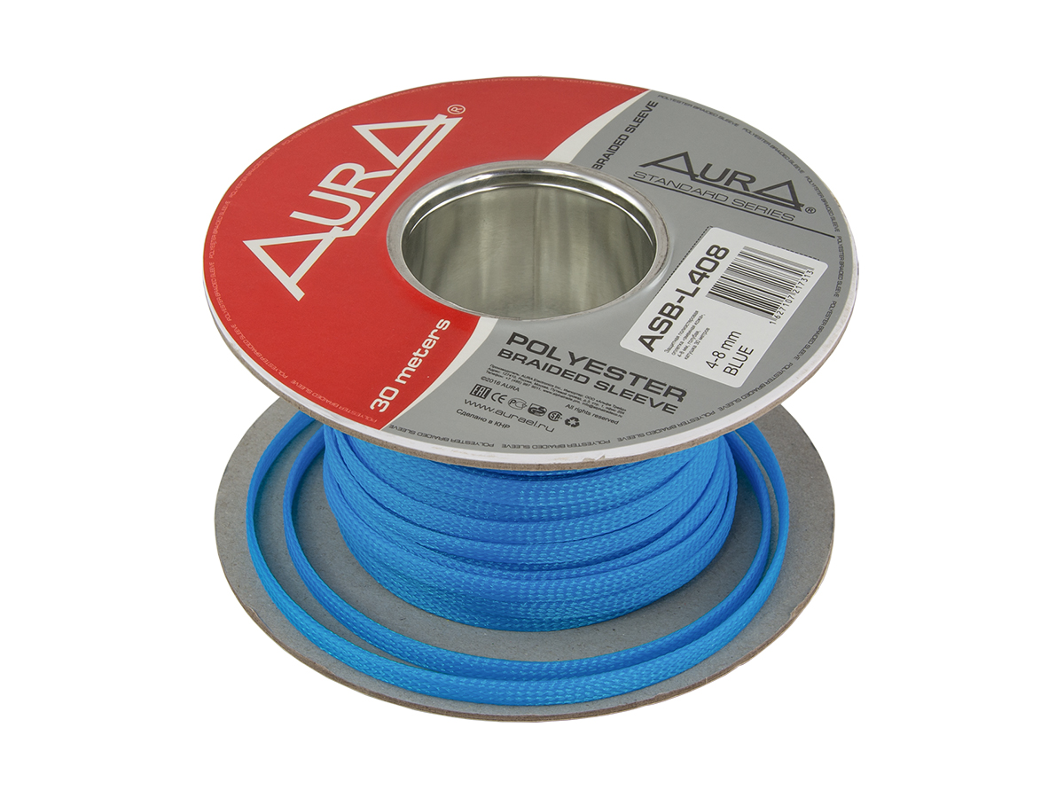 Оплетка кабельная AURA ASB-L408 синяя