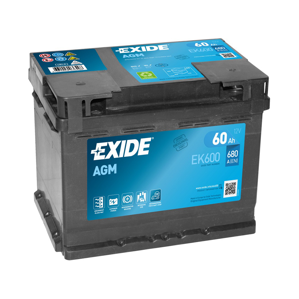 Акккумулятор Exide EK600 60А/ч 680А 12В