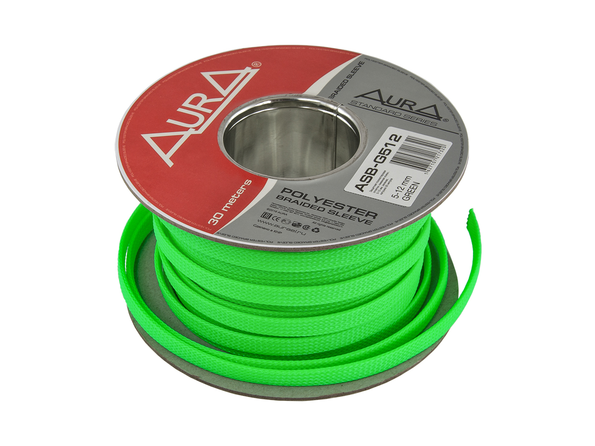 Оплетка кабельная AURA ASB-G512 зеленая