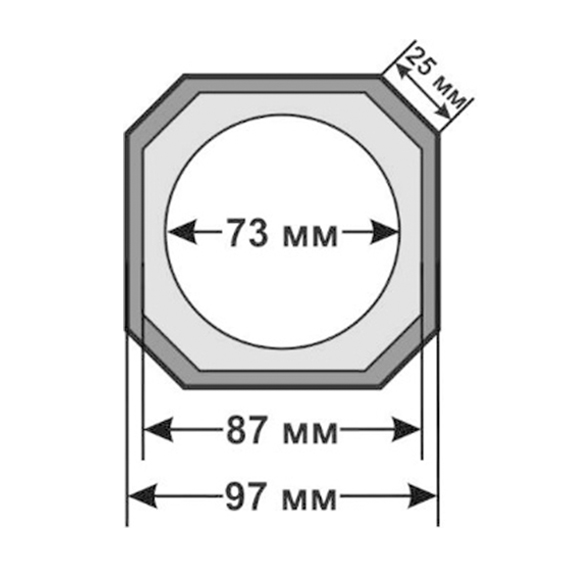 Кольцо переходное под рупор 7см (фанера) Ф18.7-3