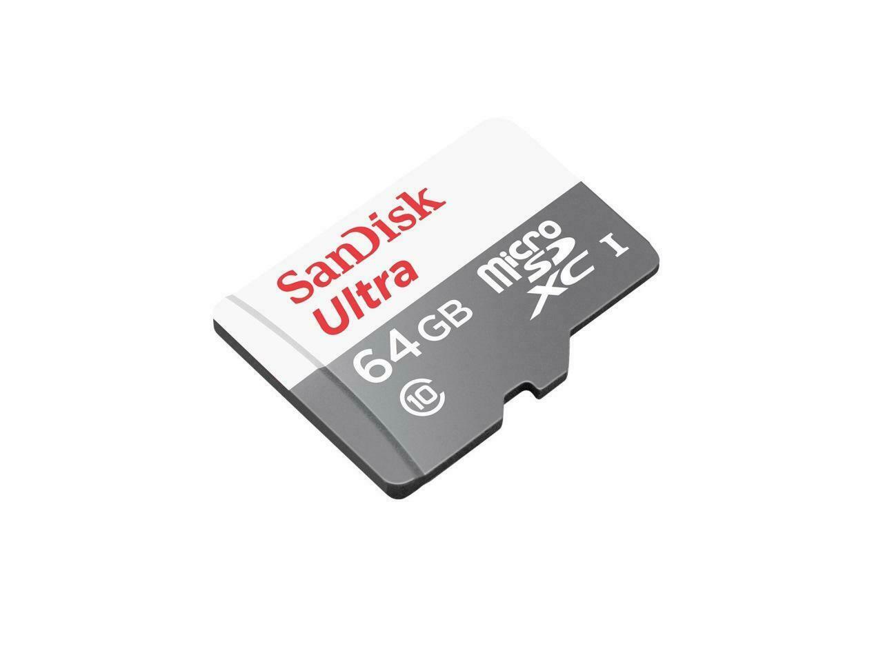 Карта памяти MicroSDHC 64GB SanDisk UHS-1 (с адаптером)